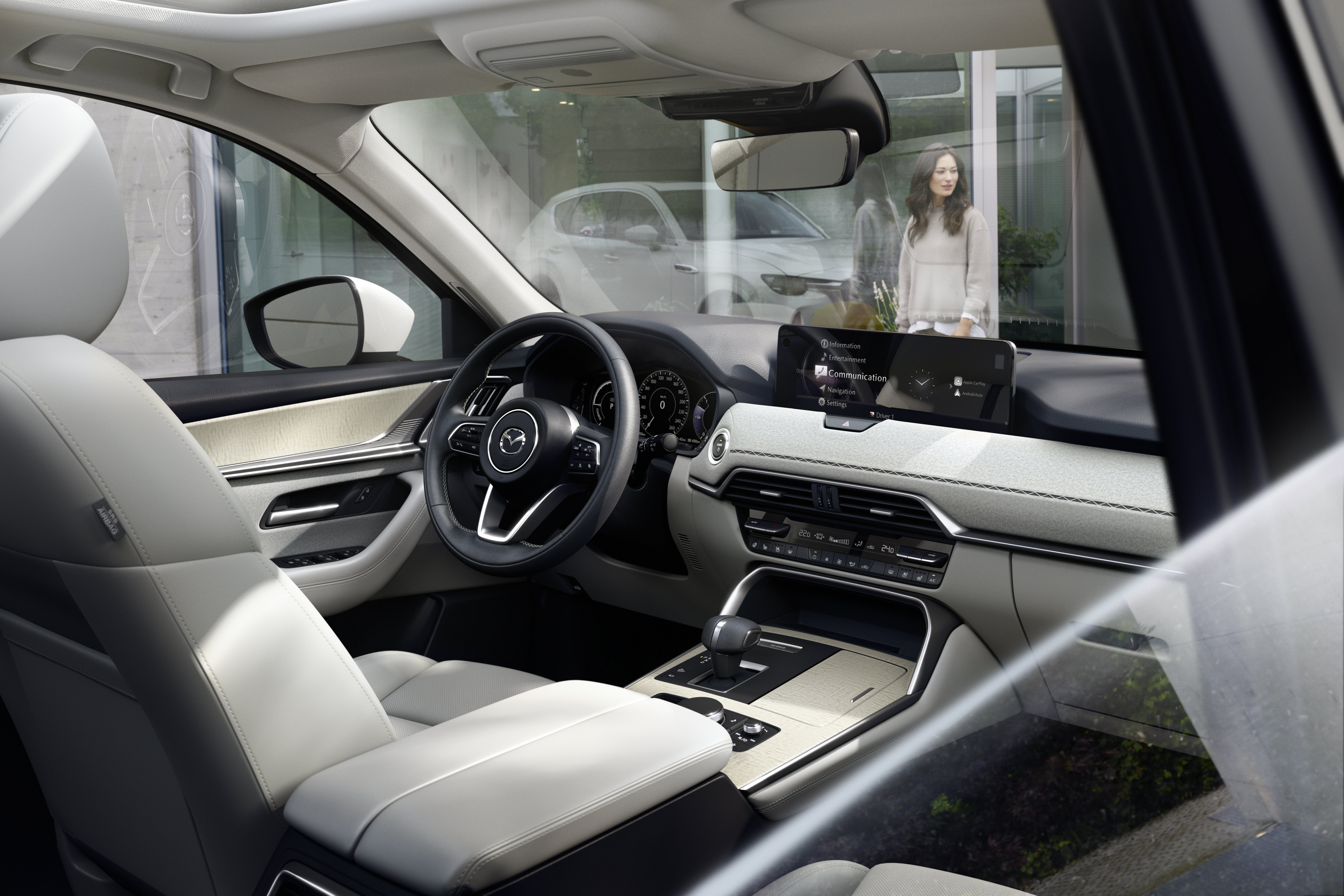 2021 CX 60 GER(LHD) C103 INT Cockpit White High+ Japanese Premium Whiteleather Home Till20240131 1